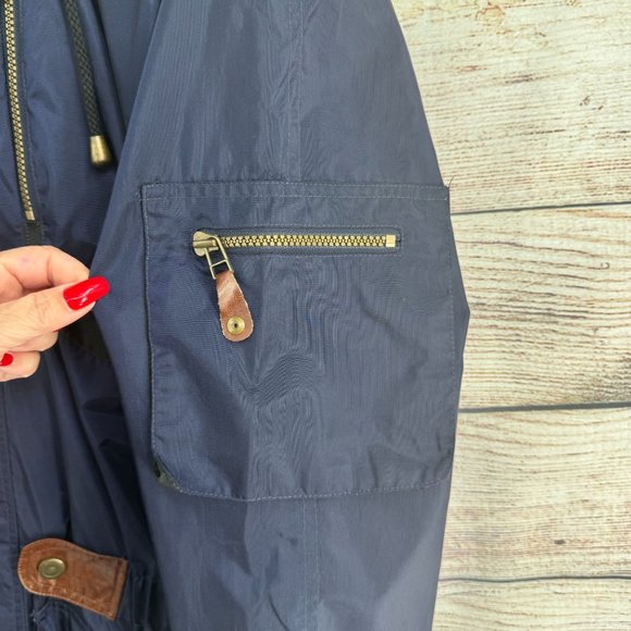 Vintage Ossi Skiwear Hooded‎ Snow Jacket Men's Size Medium Blue/Brown - Picture 7 of 16